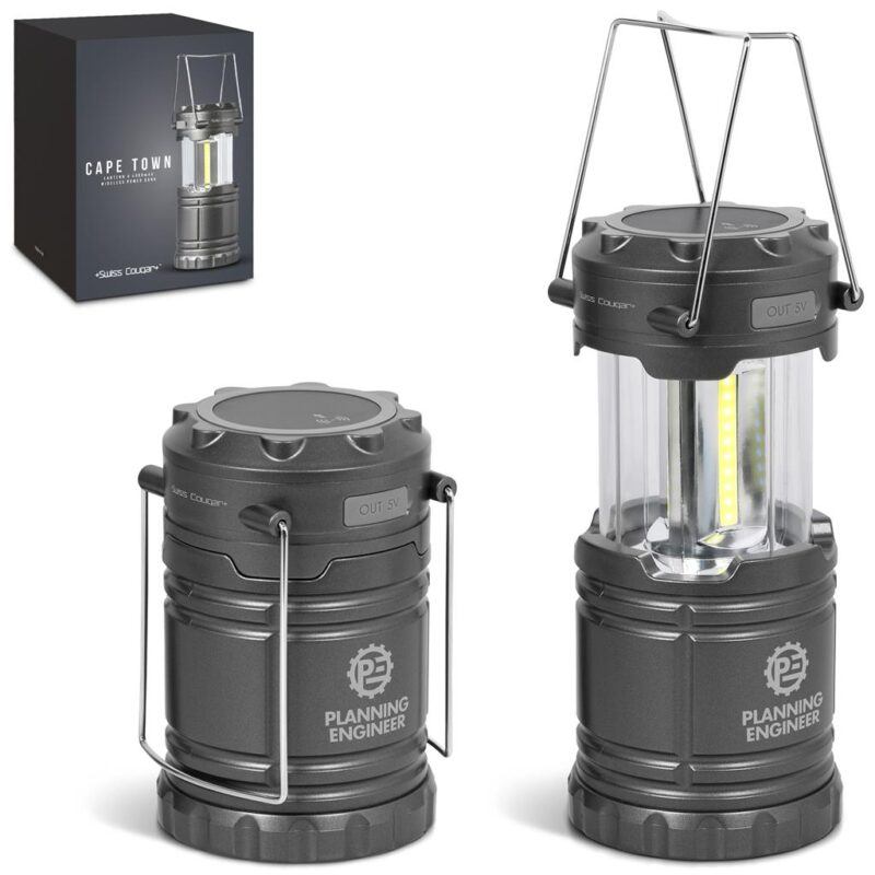 Swiss Cougar Cape Town Lantern & Wireless Charging Power Bank - 4,000mAh