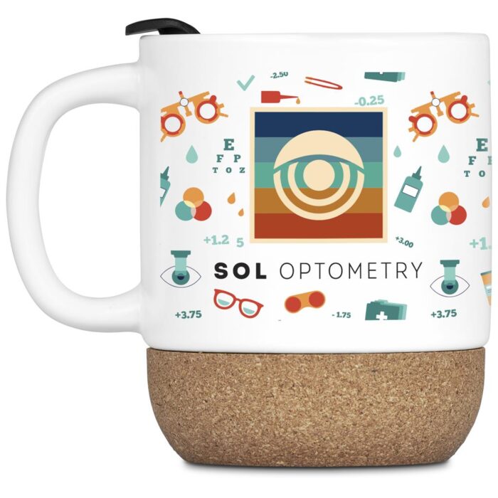 Serendipio Sienna Cork & Ceramic Sublimation Coffee Mug - 340ml
