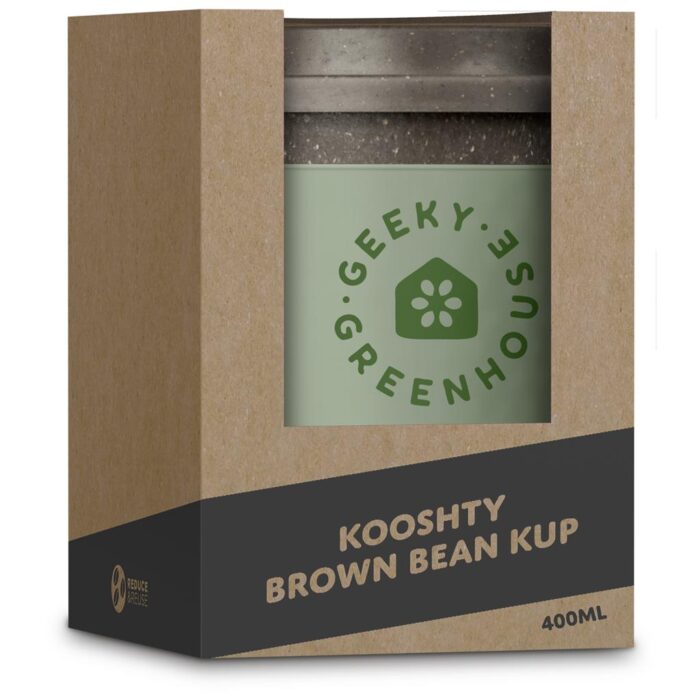 Kooshty Brown Bean Plastic Double-Wall Tumbler – 400ml