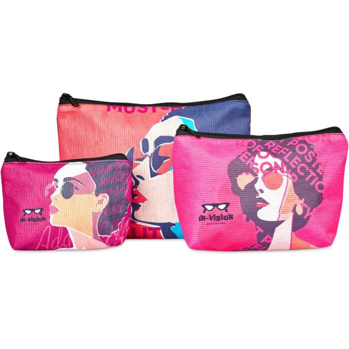 Pre-Printed Sample Hoppla Leanne Recycled PET Stitch-Bond Maxi Toiletry Bag