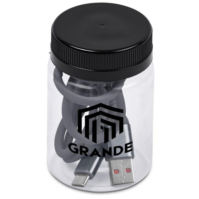 Altitude Capsit Fast Charge USB-A to Type-C Charging  Cable in Jar