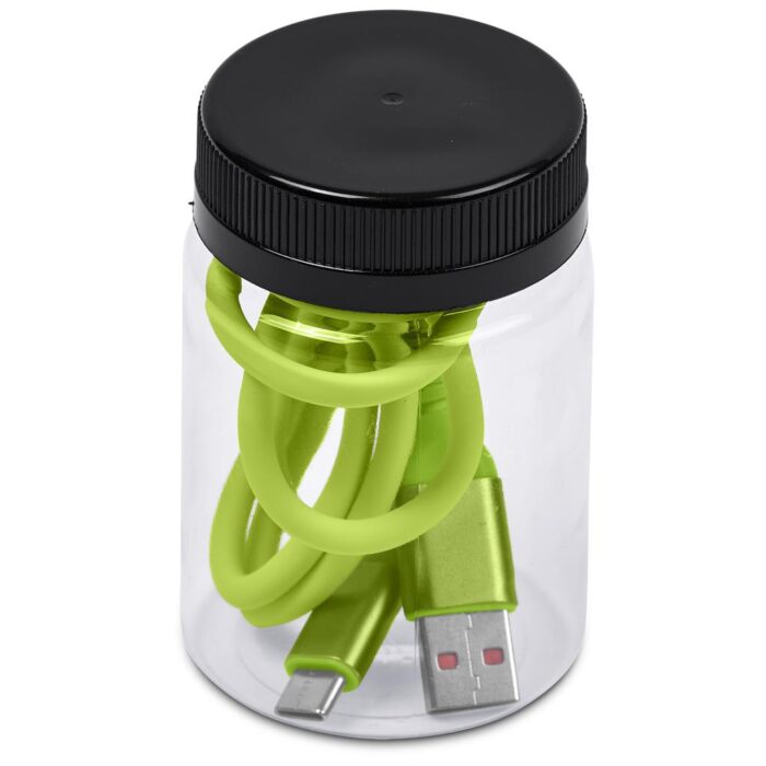Altitude Capsit Fast Charge USB-A to Type-C Charging  Cable in Jar