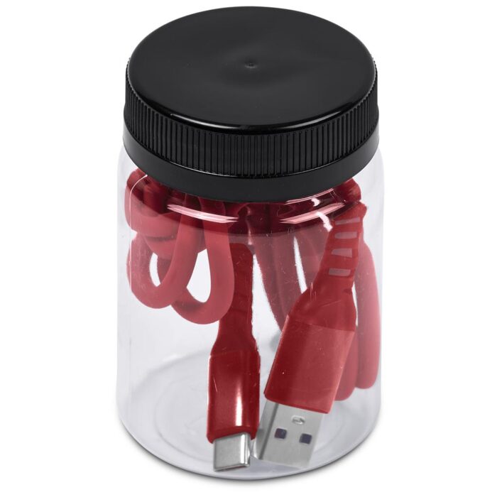 Altitude Capsit Fast Charge USB-A to Type-C Charging  Cable in Jar